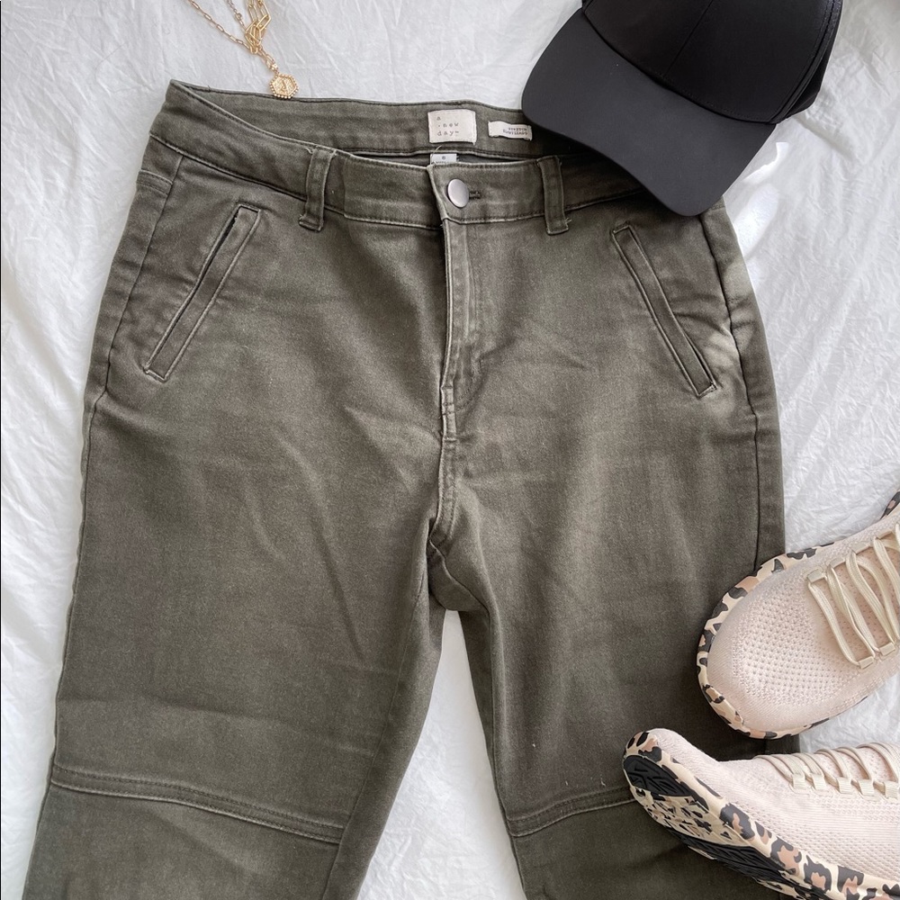 A NEW DAY - Olive Moto-joggers, extra stretchy